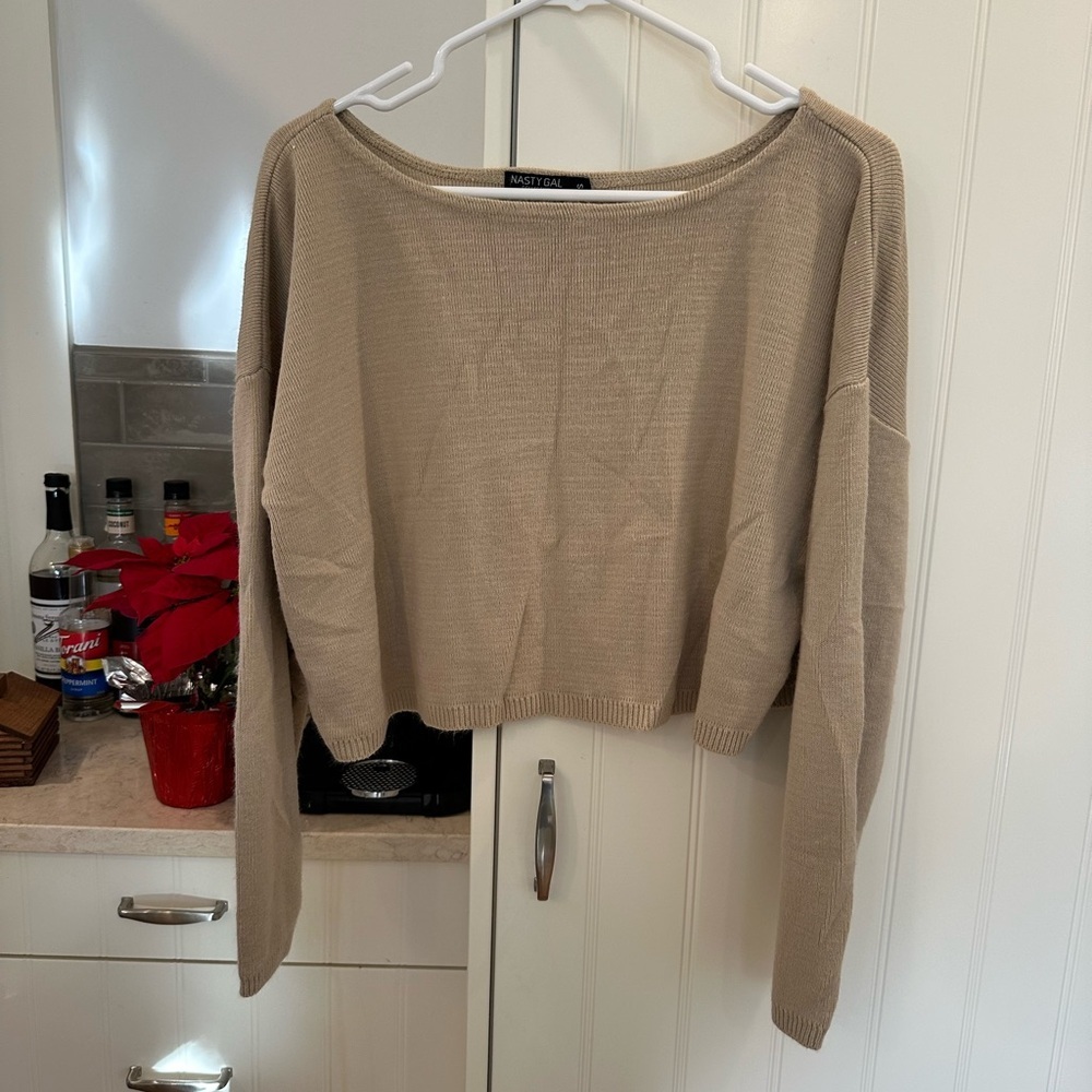 Nasty Gal Tan Knit Sweater